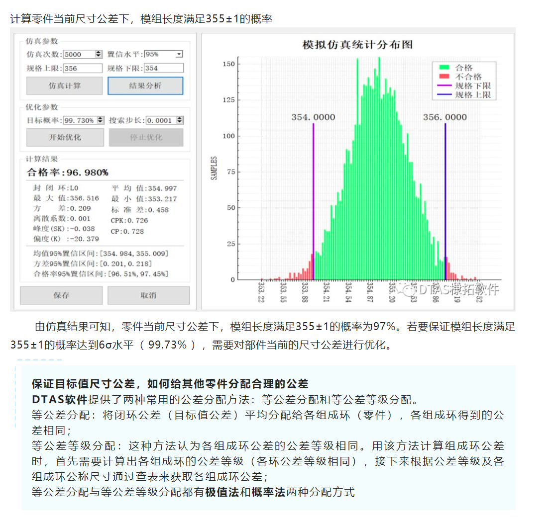 DTAS尺寸公差分析尺寸链计算：在新能源电池上的应用——模组长度公差分析(图4)
