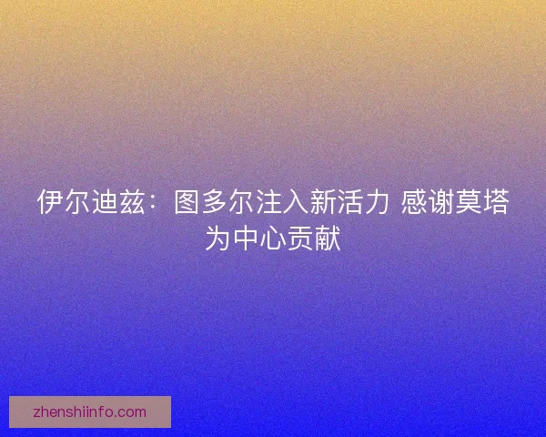 伊尔迪兹：图多尔注入新活力 感谢莫塔为中心贡献